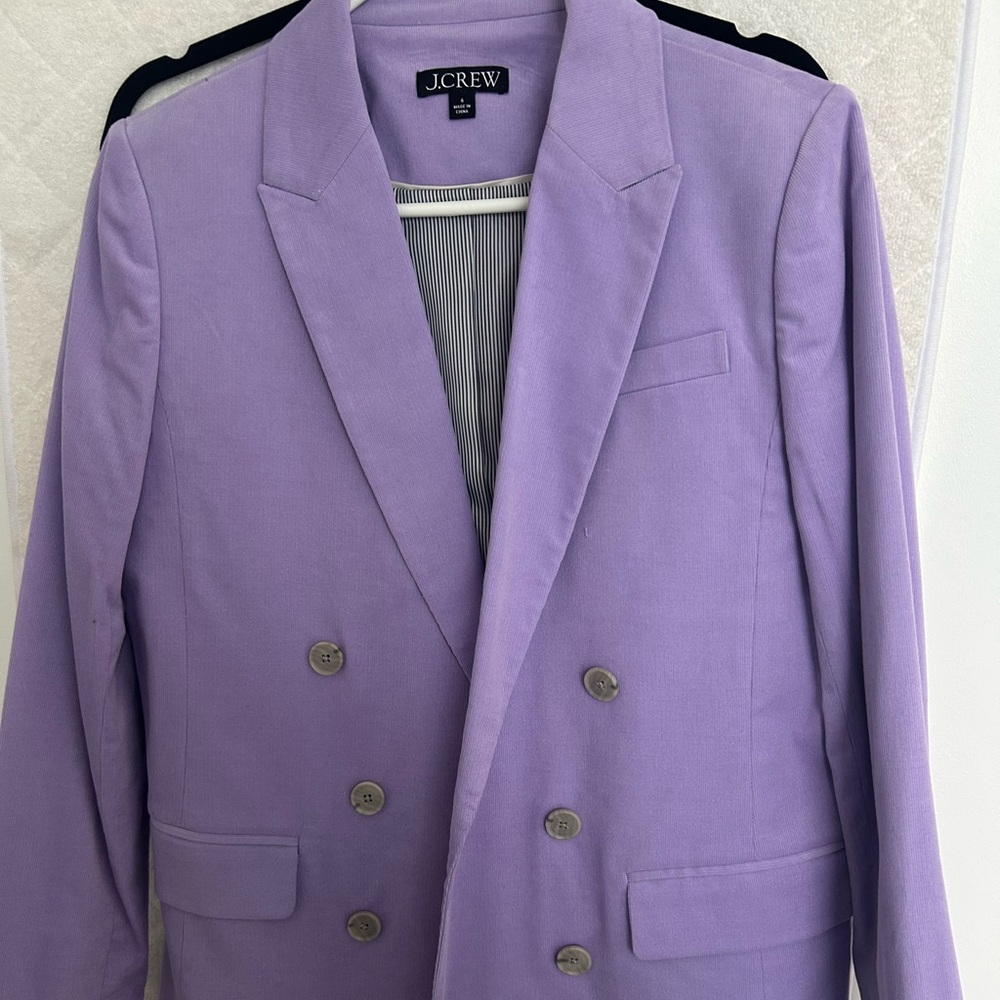 J.Crew Lavender Double-Breasted Blazer